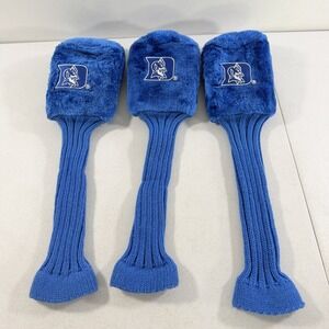 Vintage Duke Blue Devils Fuzzy Golf Club Headcover Set 1 3 X Embroidered